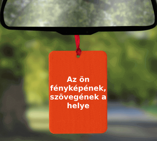 Egyedi autóillatosító. Kiváló ajándék lehet olyan emberek számára akiknek gépjárművük van, illetve vezetnek munkájuk során. Az ajándékba kapott illatosító a minden napokban mosolyt tud csalni az ember arcára. De akár saját magunknak is kiváló választás lehet, ha szeretnénk kitűnni a sorból és feldobni a kocsink megjelenését. Hísz rajta lehet a kedvenc fényképe , családtagja, rendszáma, kocsija, vagy bármi más amit rajta szeretne látni, hogy egyedivé tegye. Autóillatosító mind két oldala szerkeszthető, így akár mind két oldala lehet különböző.